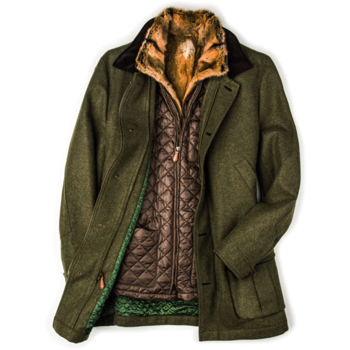 Antonius lodenjacka med hamsterpäls