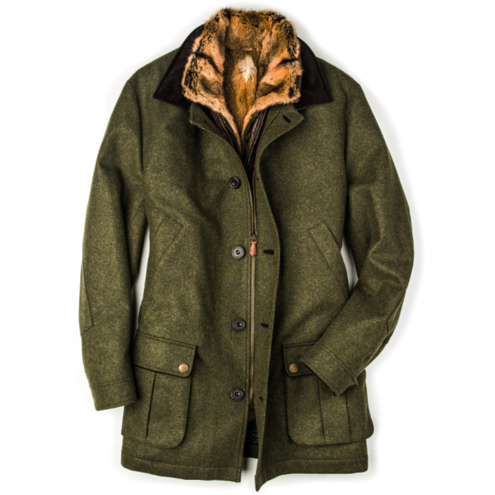 Antonius lodenjacka med hamsterpäls