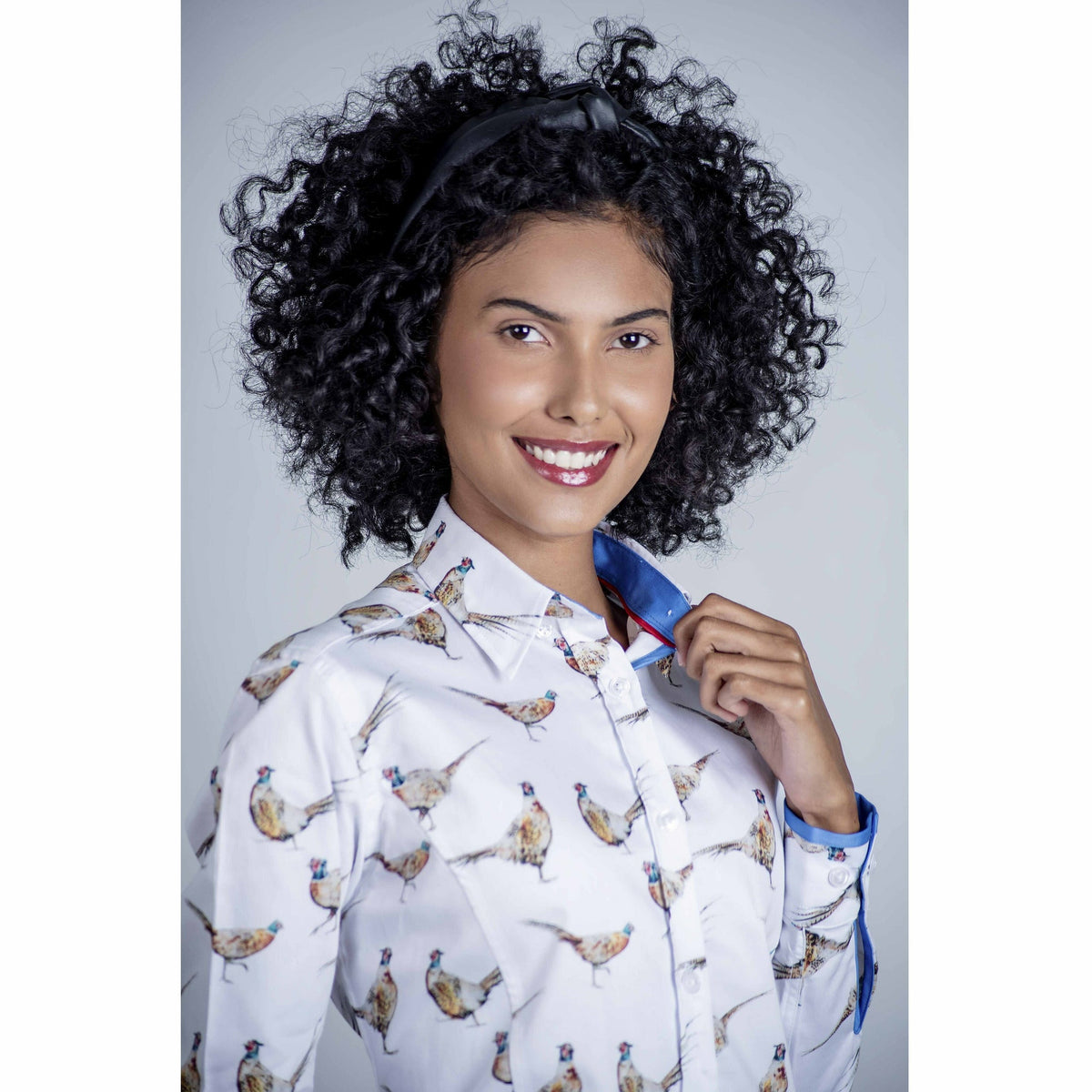 Layla Pheasants White Skjorta - Storlek 42 -