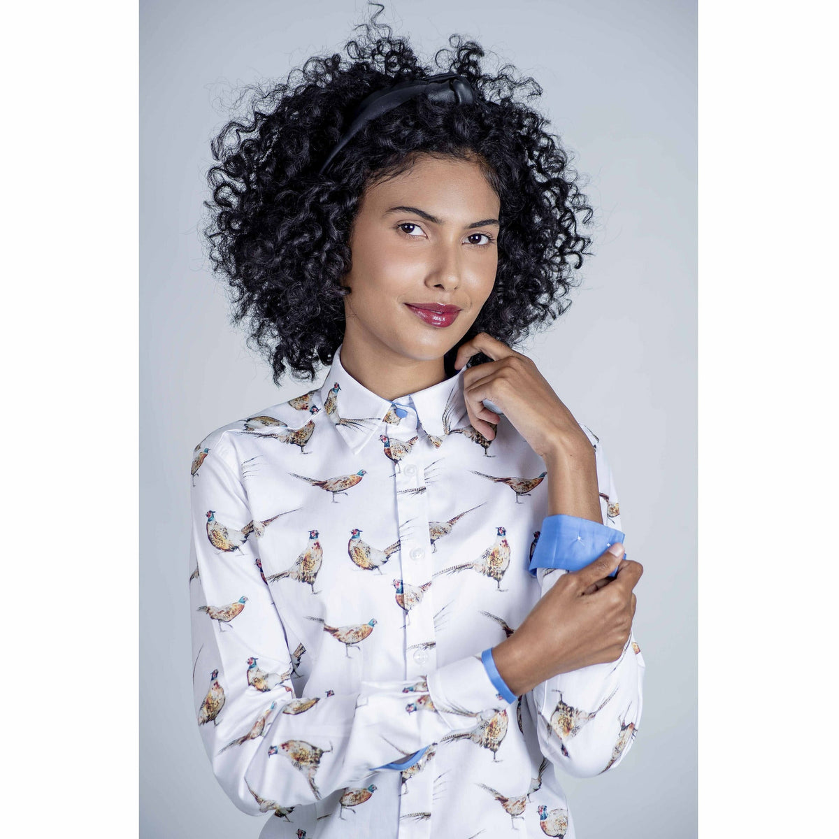 Layla Pheasants White Skjorta - Storlek 42 -