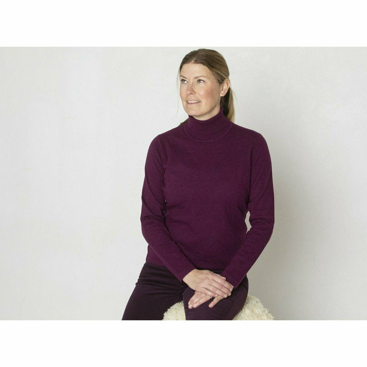 Rebecca Roll Neck Wine