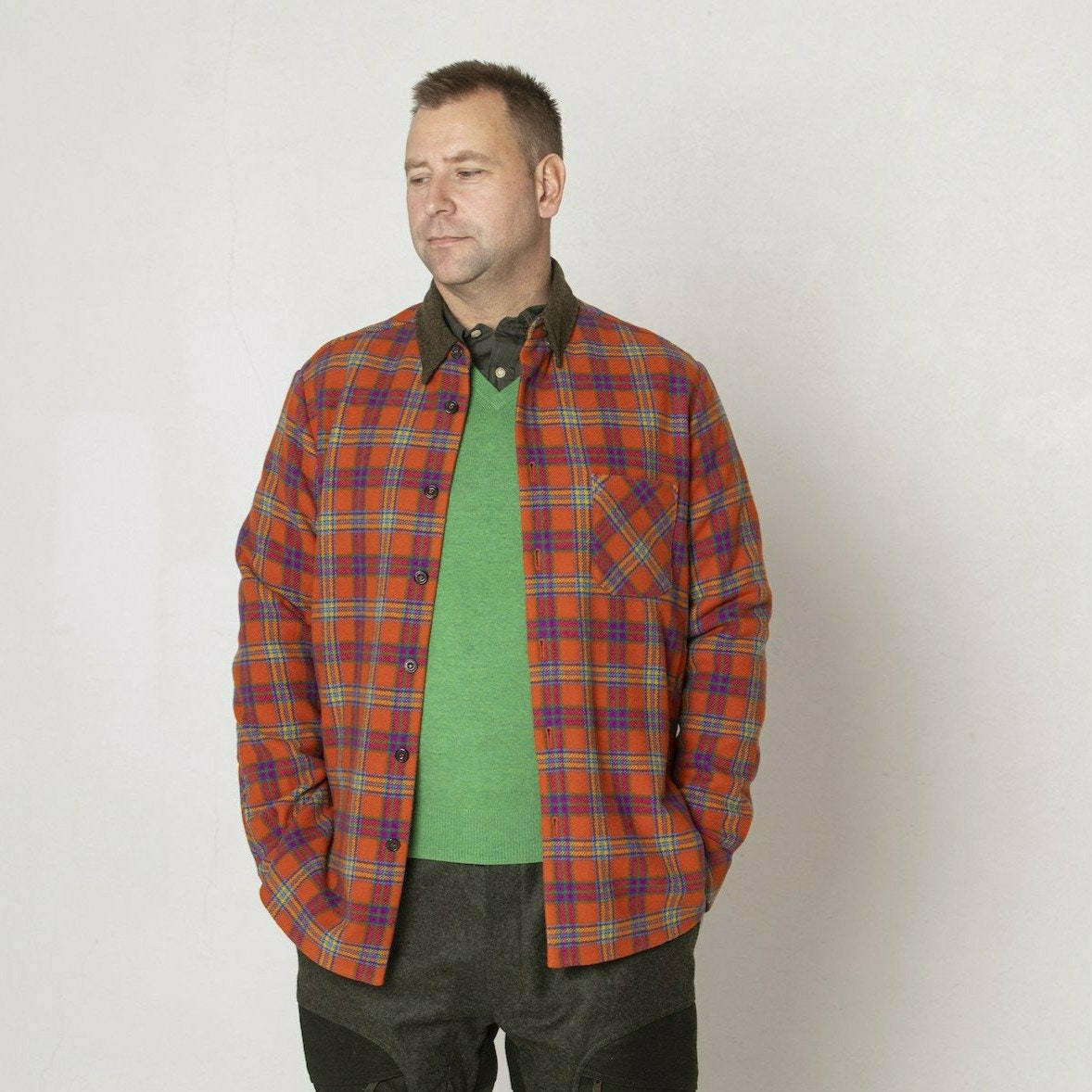 Max Overshirt Röd Ruta - STORLEK 52