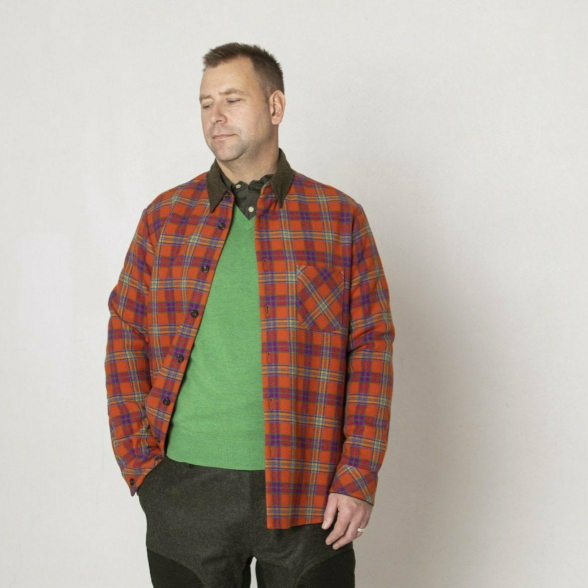 Max Overshirt Röd Ruta - STORLEK 52