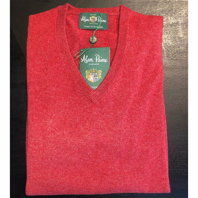 Haddington Cashmere V-neck Poppy