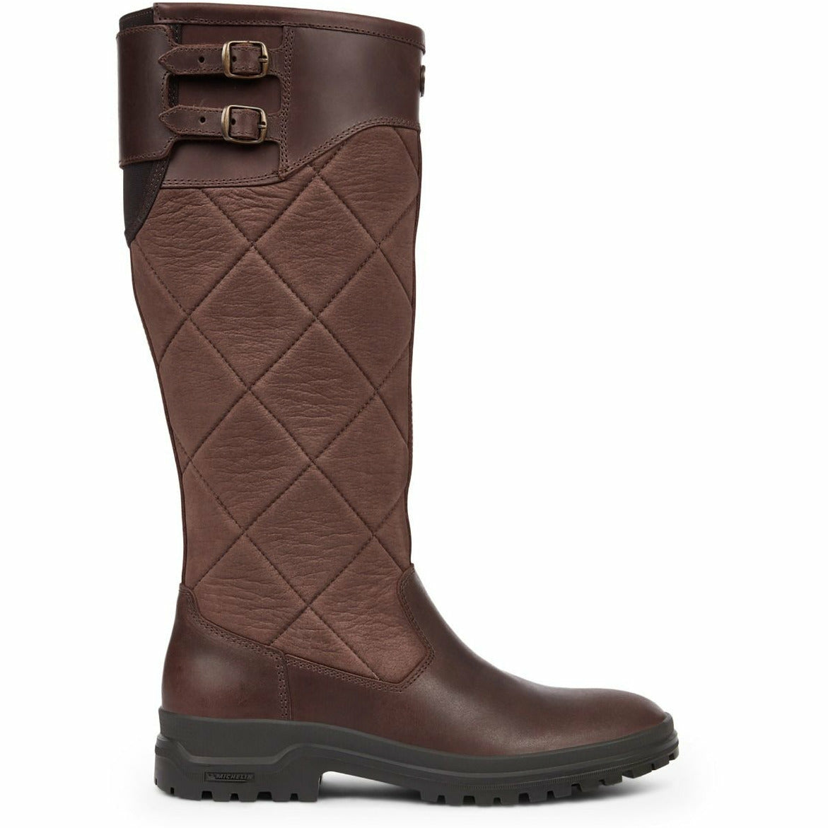 W Jameson Quiltad Läderstövel Caramel