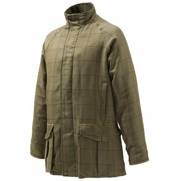 Light St James Coat Beige Check - STORLEK 48