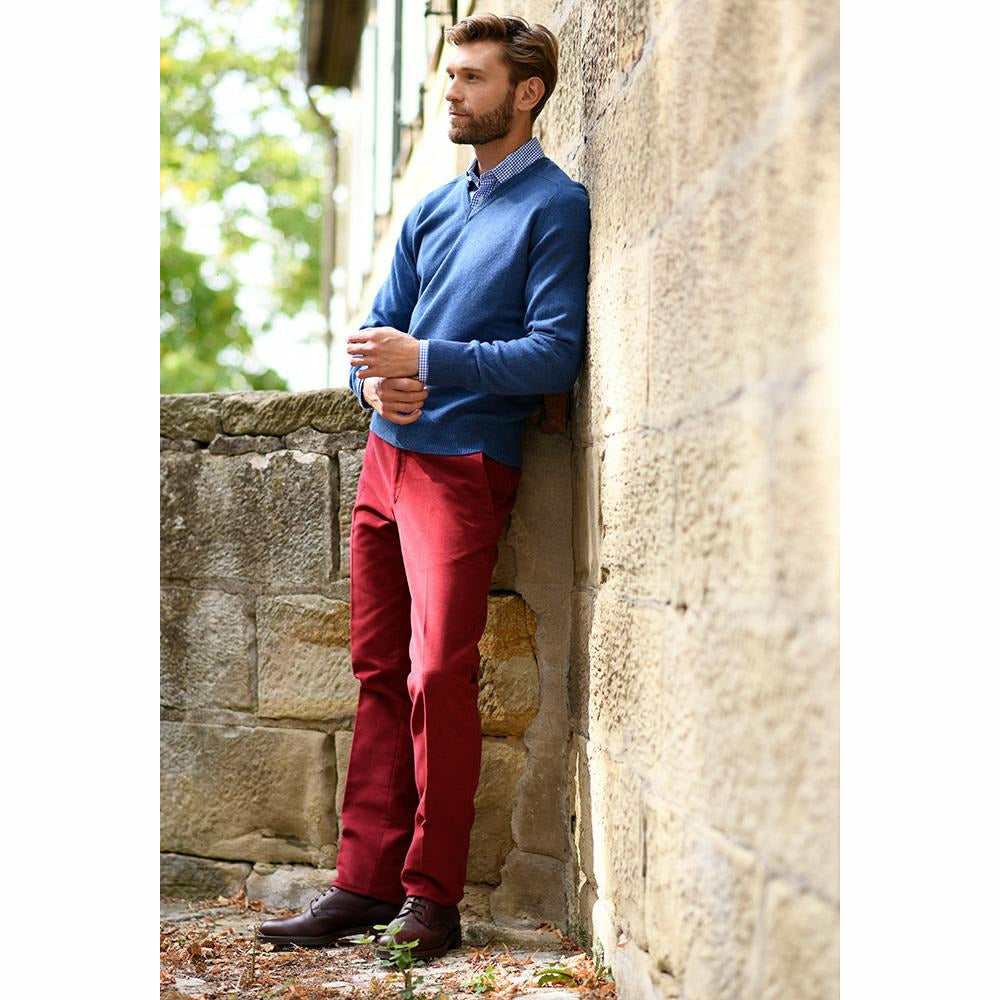 Mollskinnsbyxor Röd