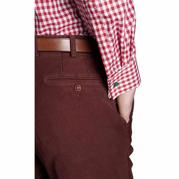 Mollskinnsbyxor Röd