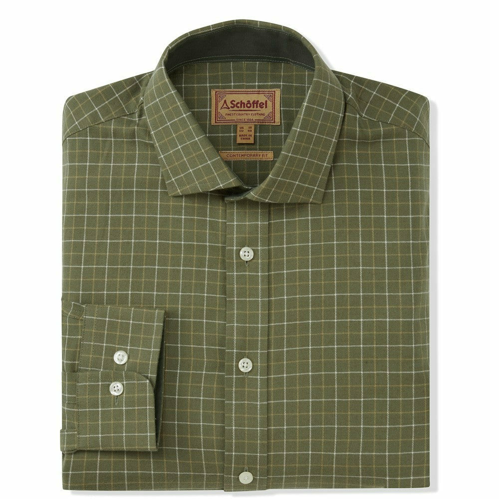 Newton Tailored Sporting Shirt Lovat Check