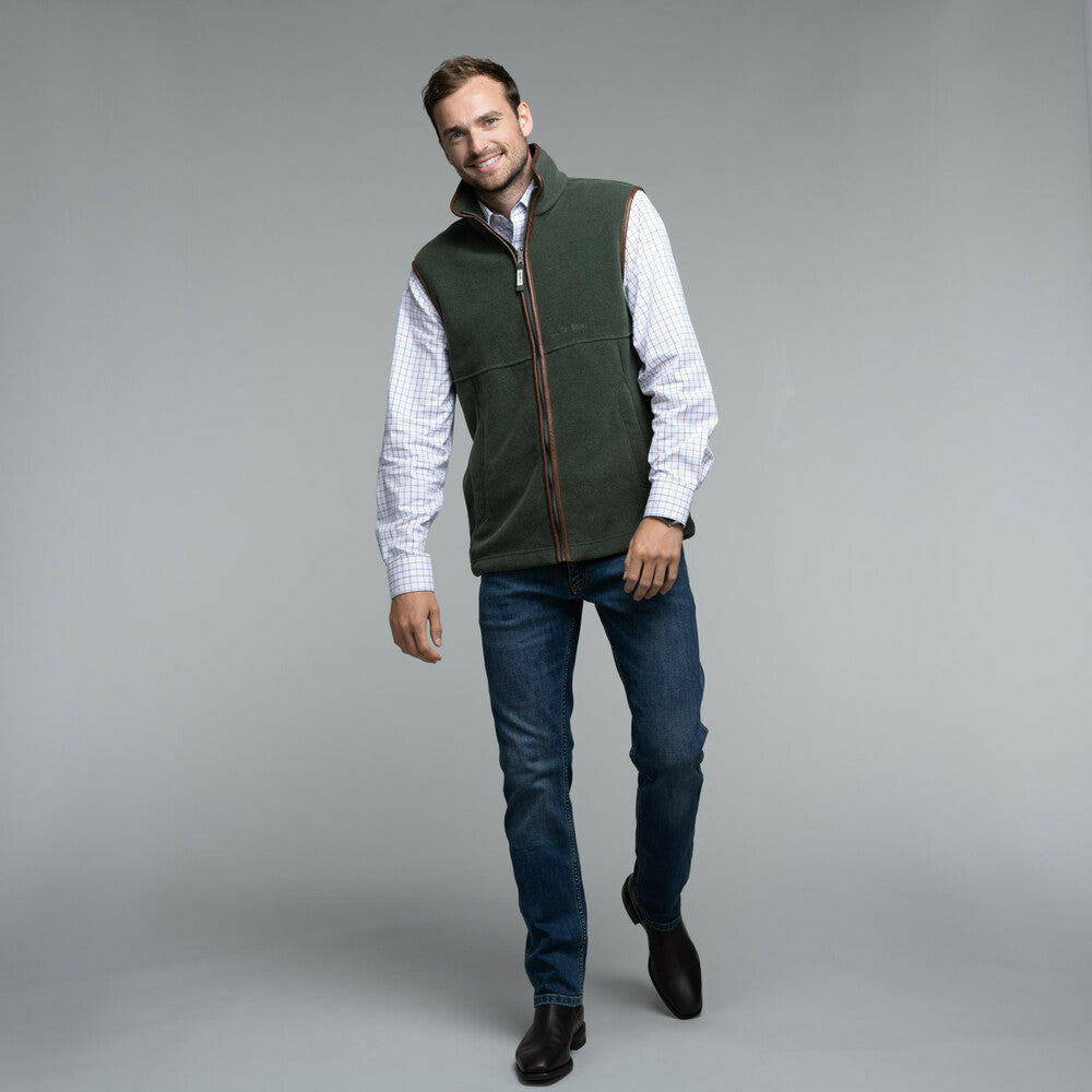 Oakham Fleece Gillet Cedar Green