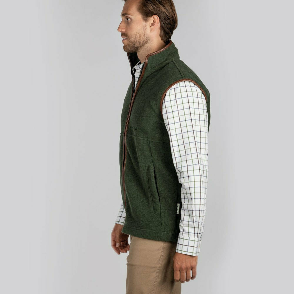 Oakham Fleece Gillet Cedar Green