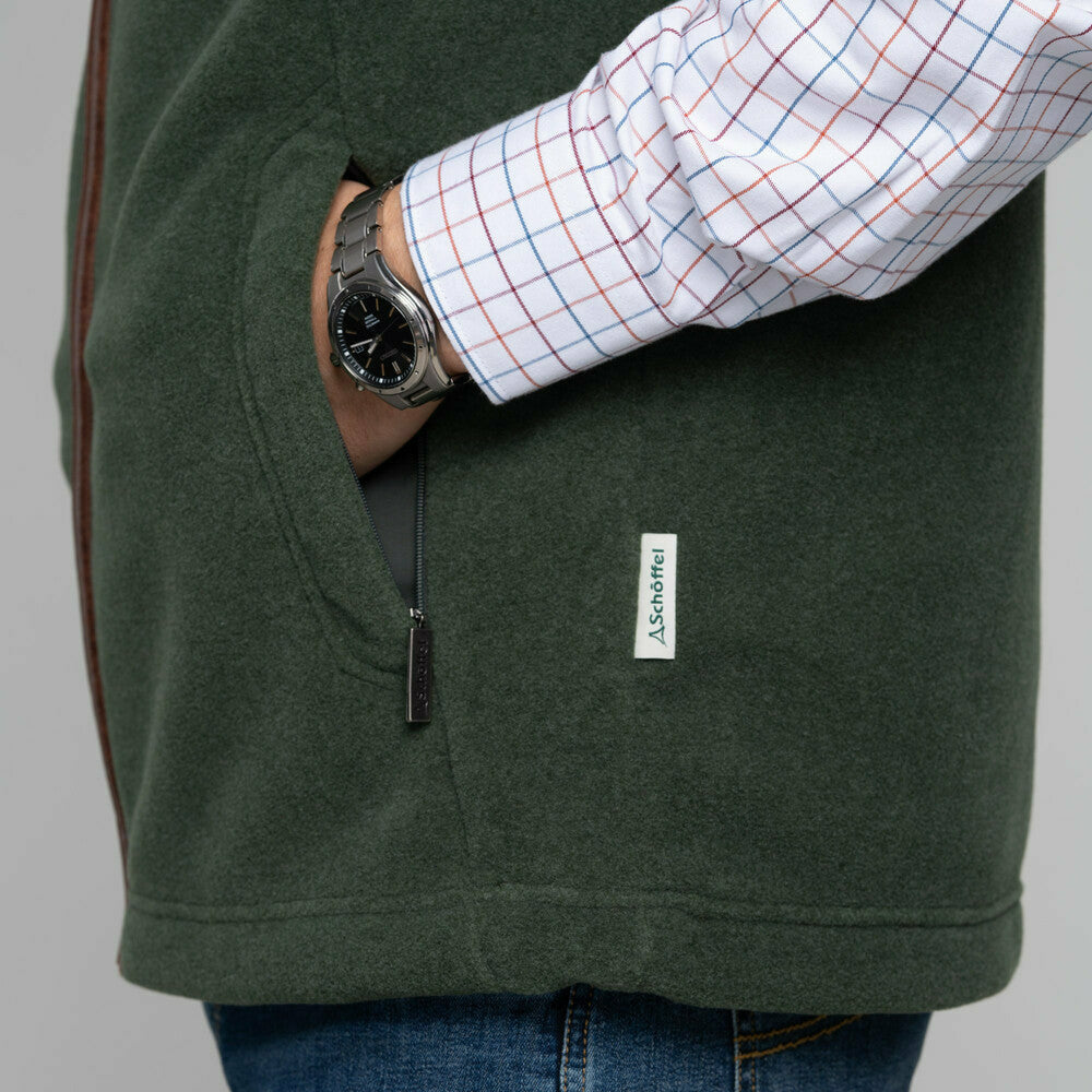 Oakham Fleece Gillet Cedar Green