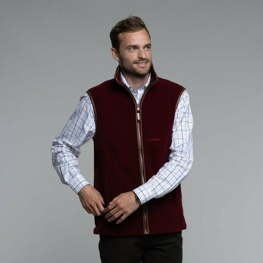 Oakham Fleece Gillet Claret