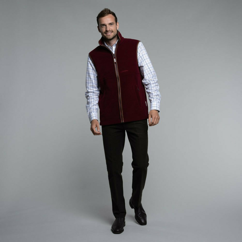 Oakham Fleece Gillet Claret