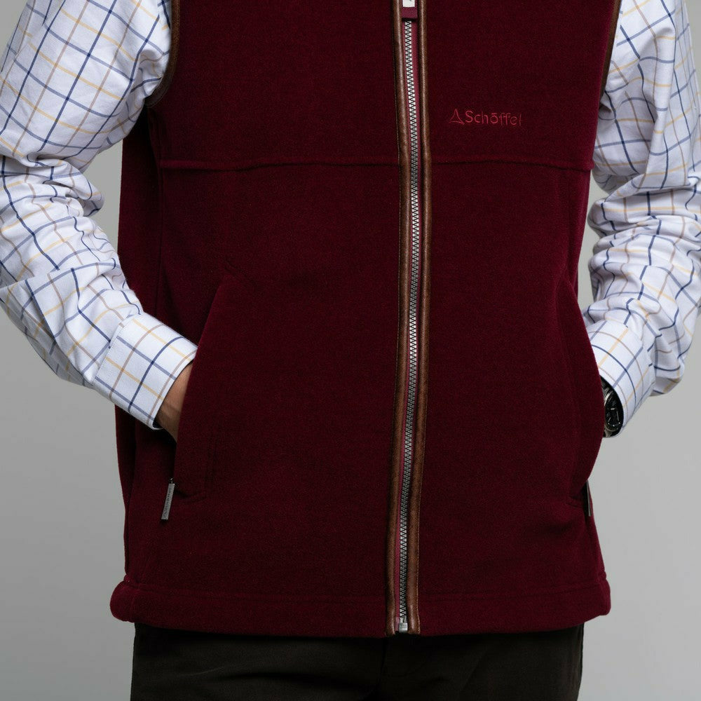 Oakham Fleece Gillet Claret