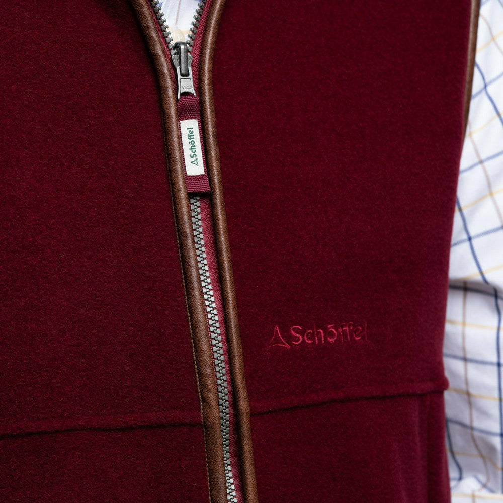 Oakham Fleece Gillet Claret