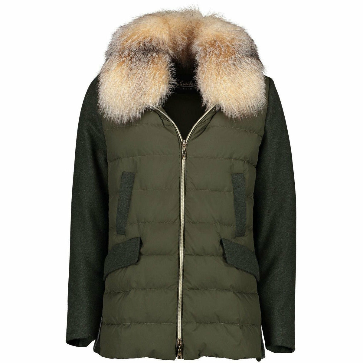Bruna Dun- och Lodenjacka Oliv