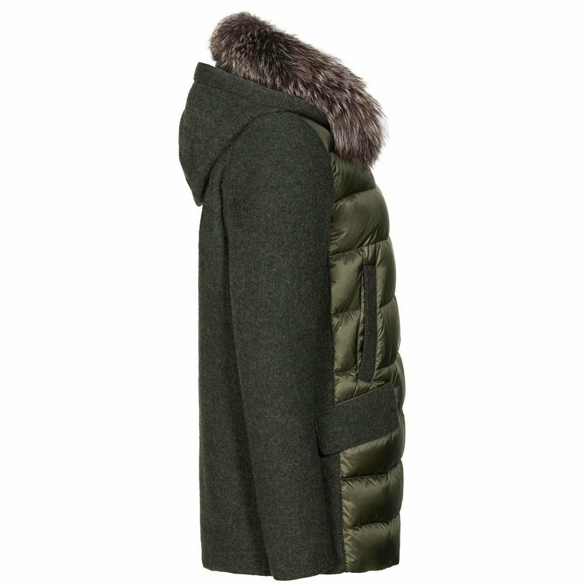 Bruna Dun- och Lodenjacka Oliv