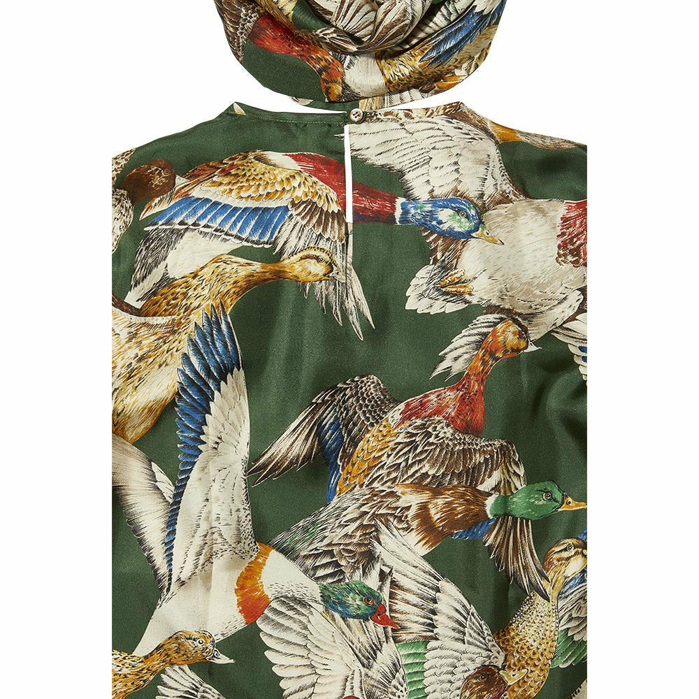 Sidenblus med änder