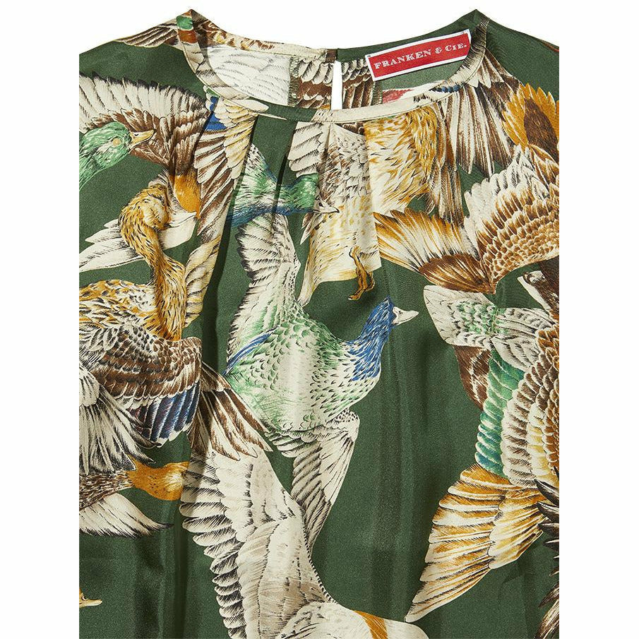 Sidenblus med änder