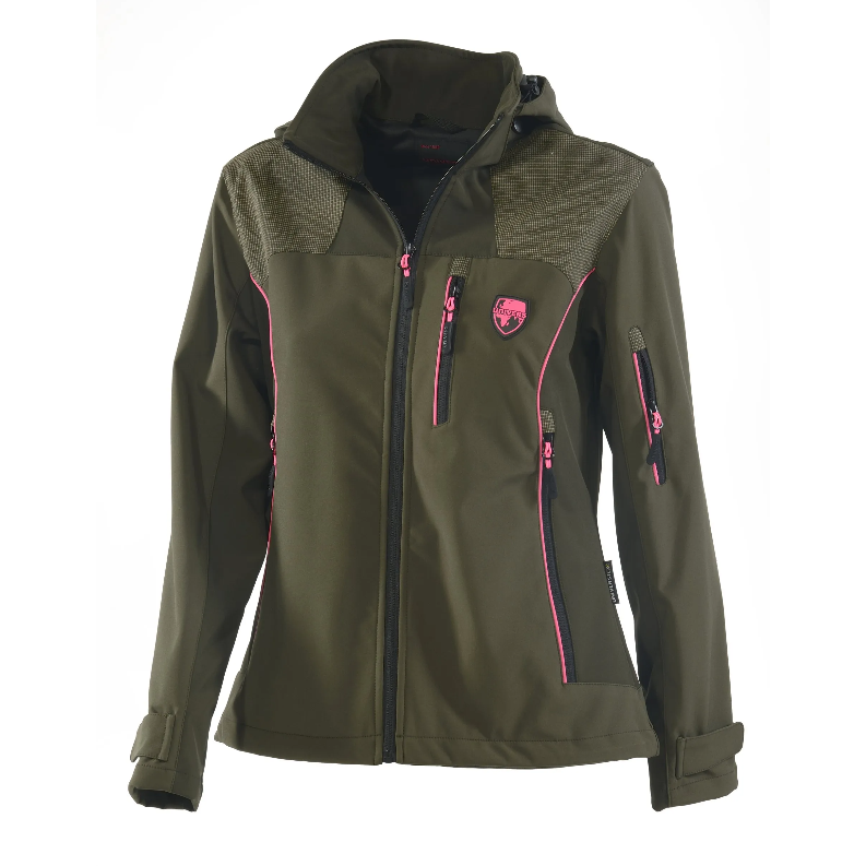Softshell Jacka Dam Verde/Fucsia - STORLEK SMALL