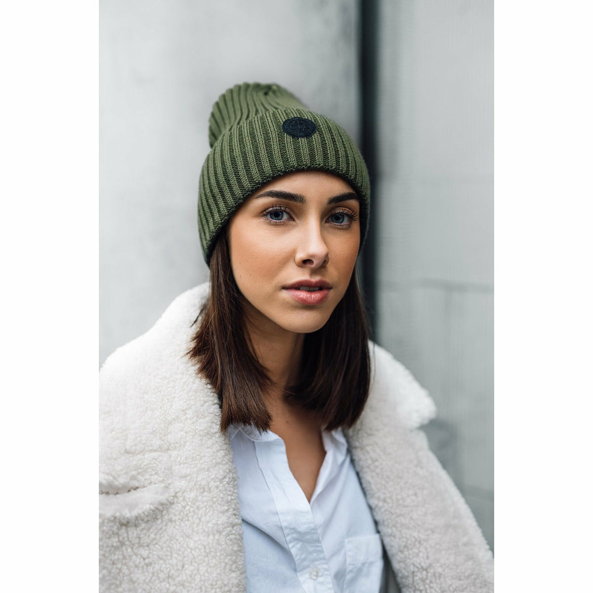 Tintin Ribbstickad Mössa Olive