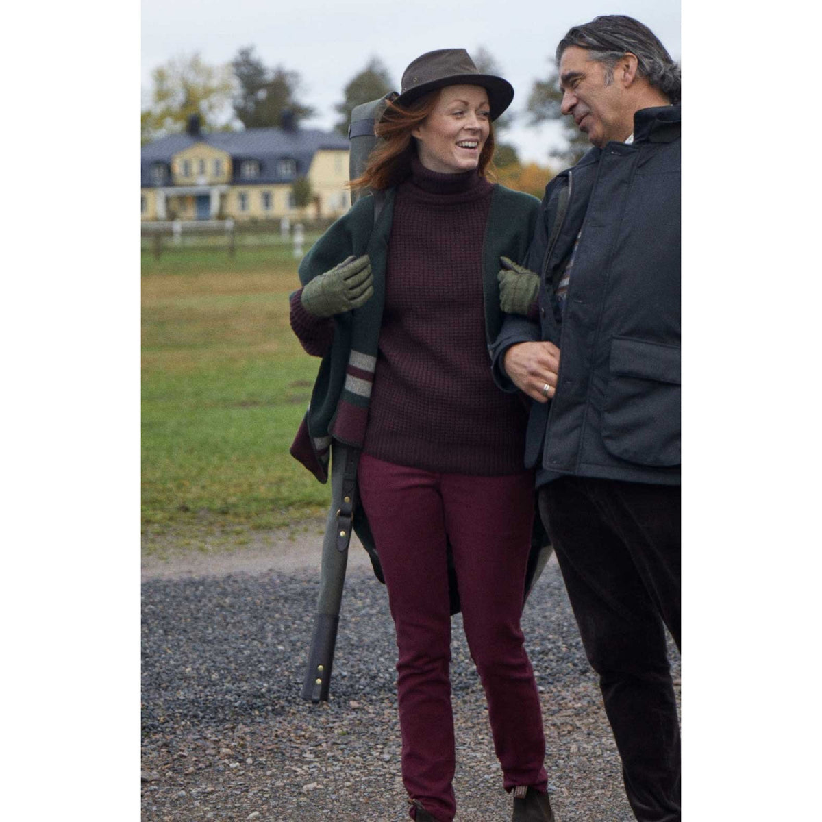 Tirley Moleskin Pants Women Wine Red