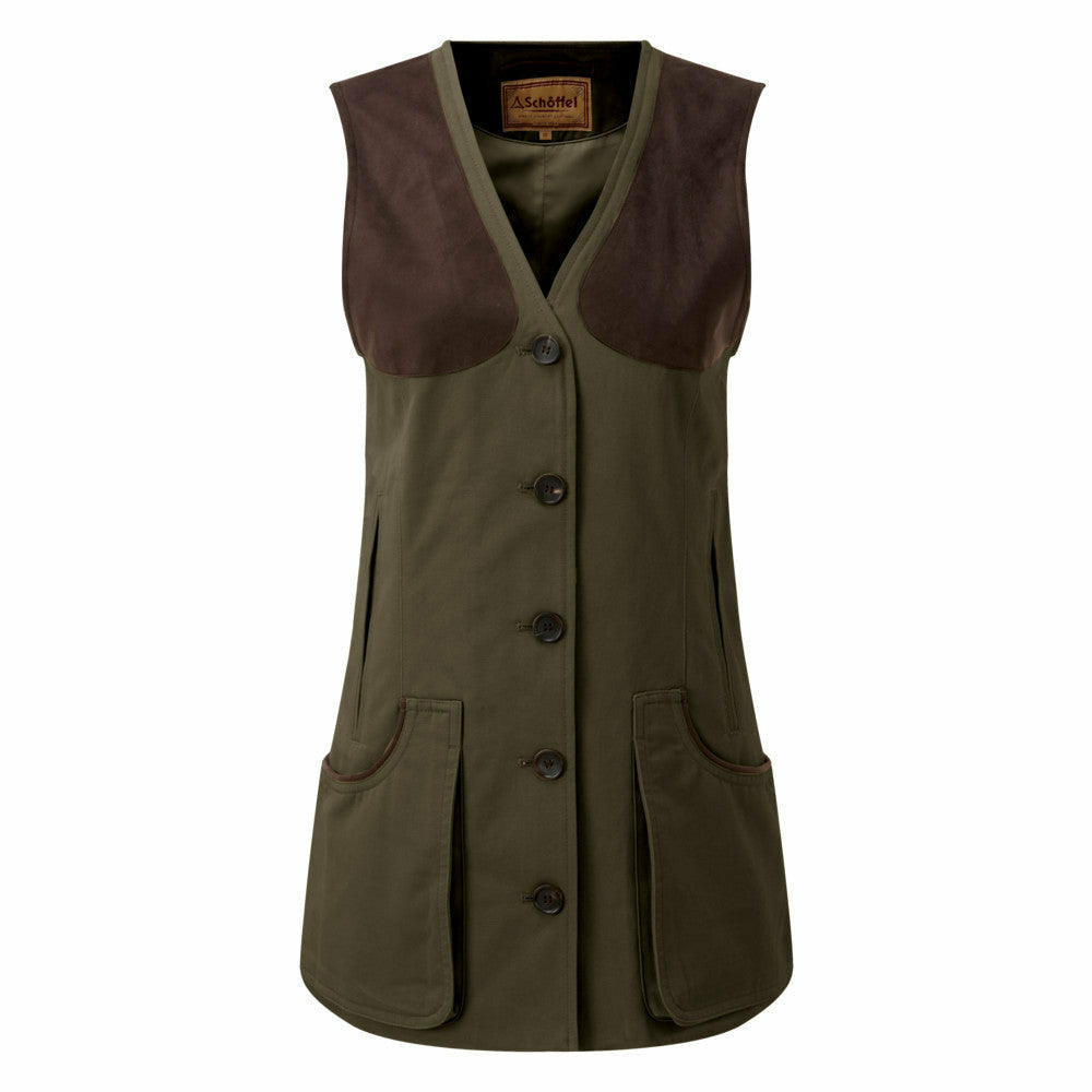 Ladies All Season Shooting Vest Dark Olive