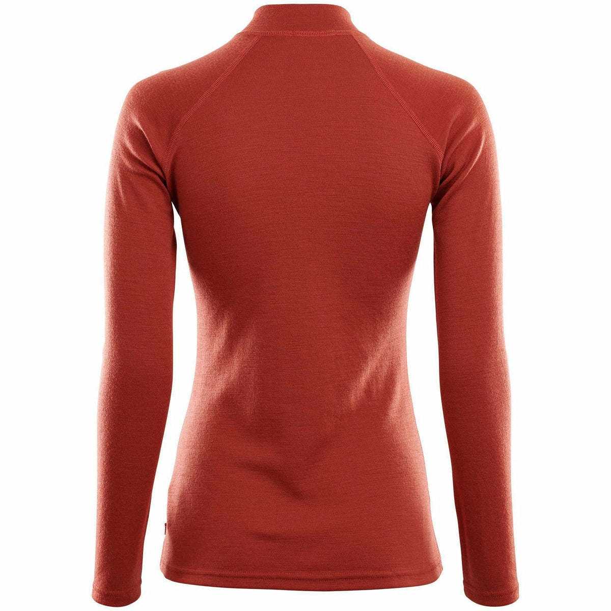WarmWool Mock Neck W Red Ochre