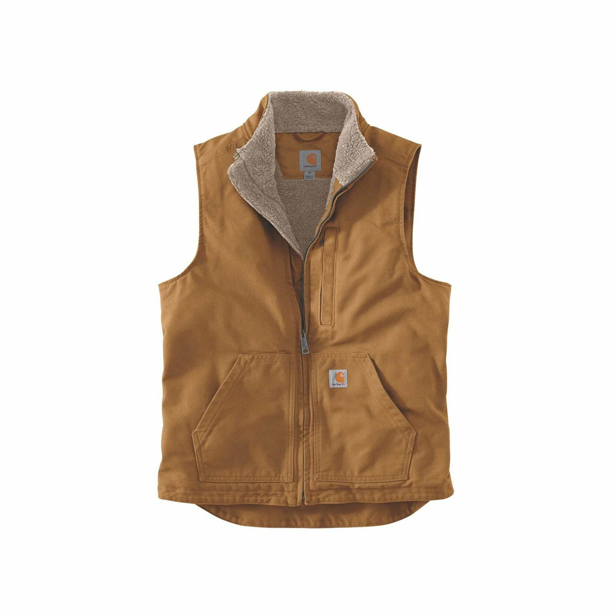 Washed Duck Lined Mock Neck Vest