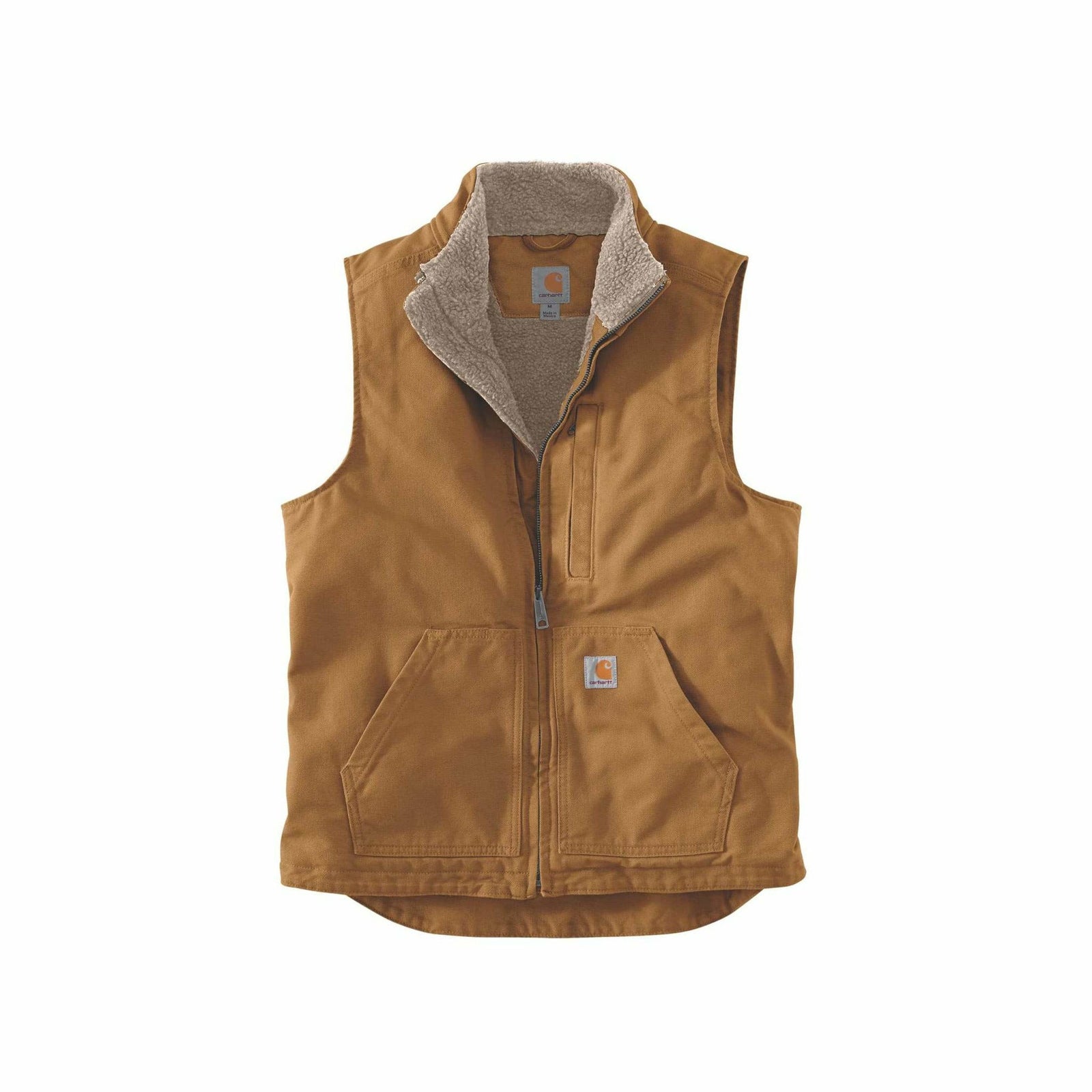 Washed Duck Lined Mock Neck Vest