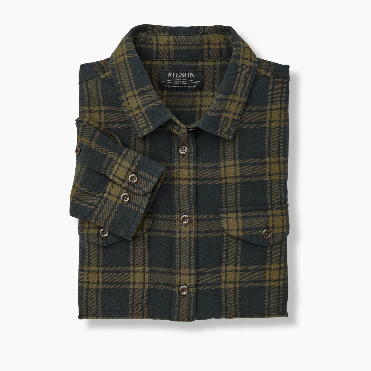 Womens Scout Shirt Black/Dark Olive Plaid