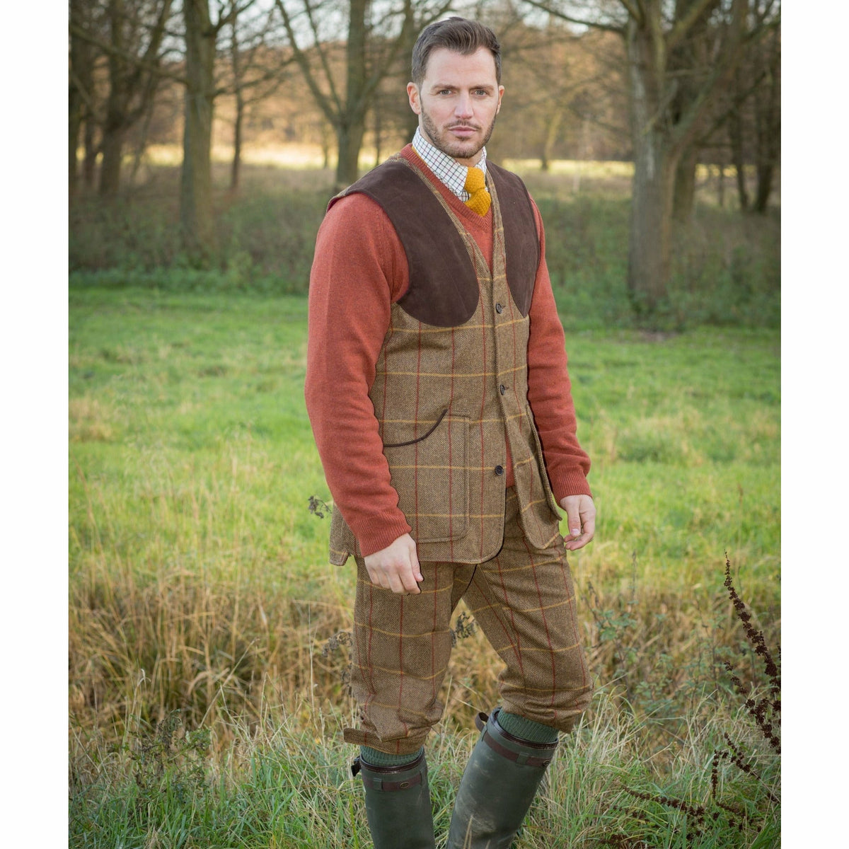 Surrey Shooting Waistcoat Chestnut - STORLEK XL