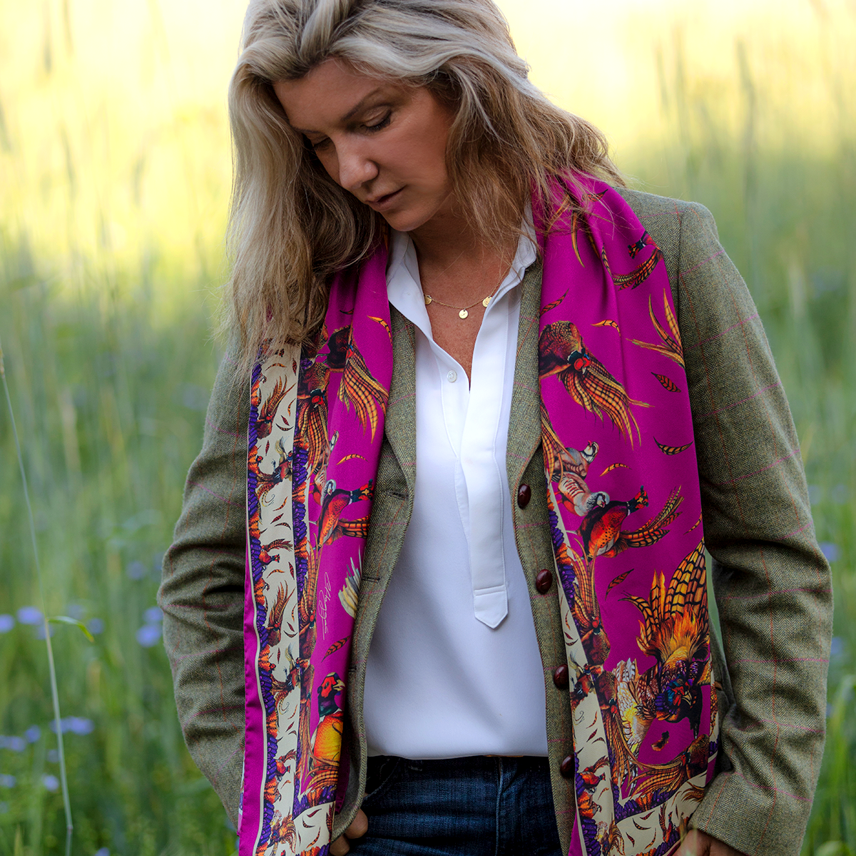 George &amp; Friends Scarf Narrow Magenta