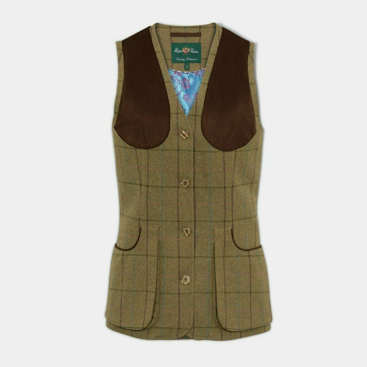 Combrook Ladies Tweed Waistcoat Lotus