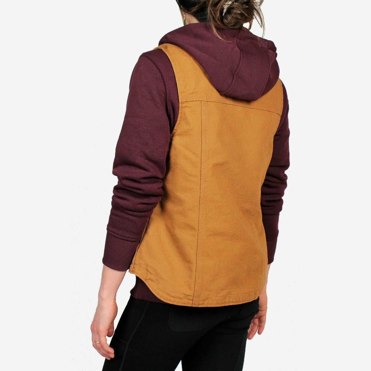 W Sherpa Lined Mock Neck Vest Carhartt Brown