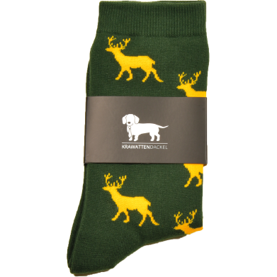 Grön Strumpa med Kronhjort