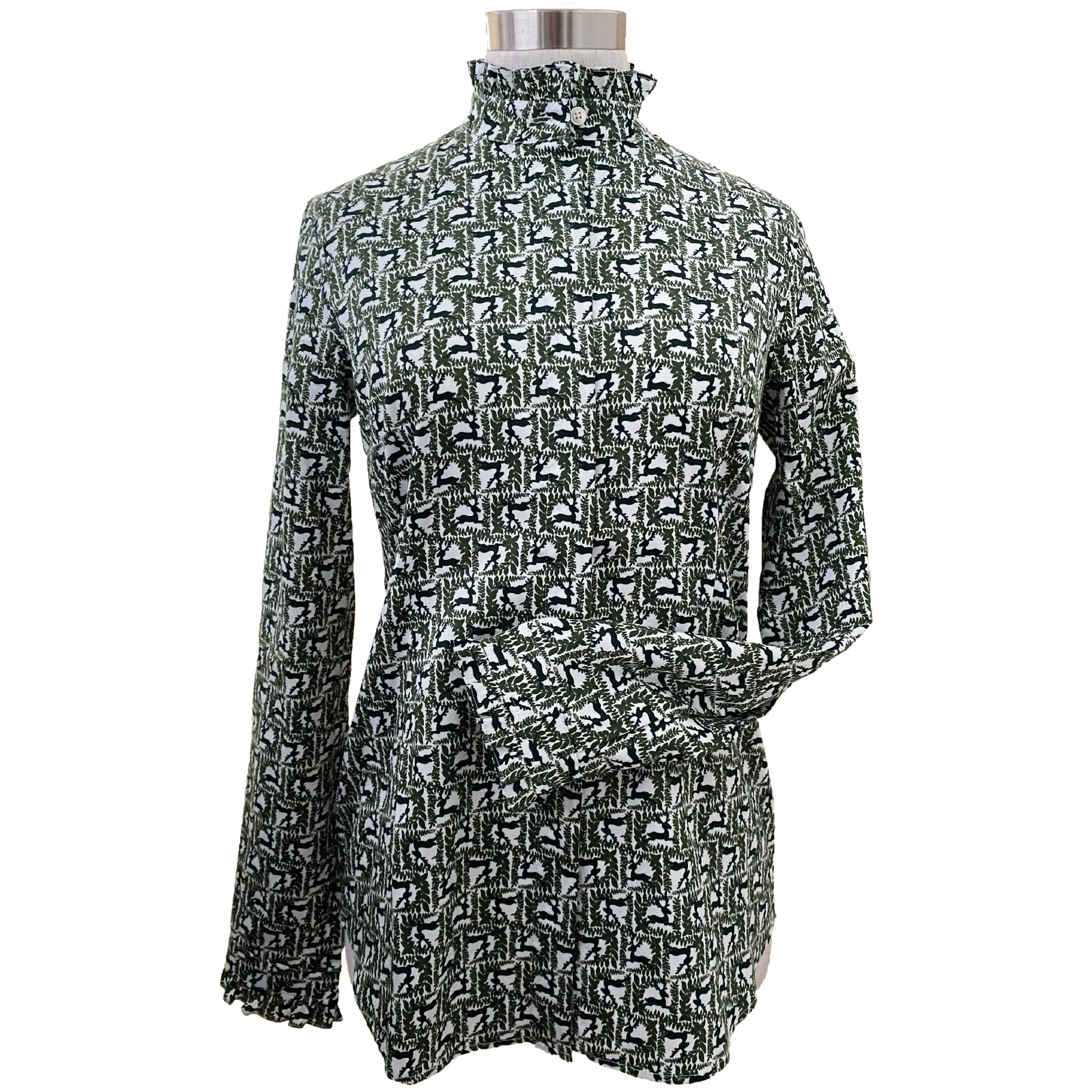 Habsburg Damskjorta Grön