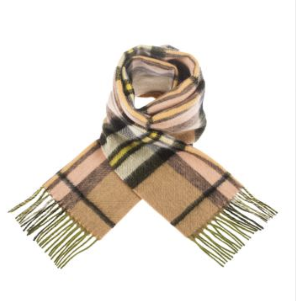 Halsduk Lammull Gold/Green