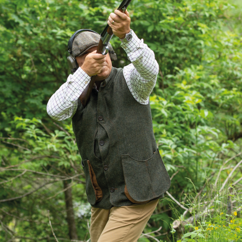 Mens Shooting Gillet Loden Green