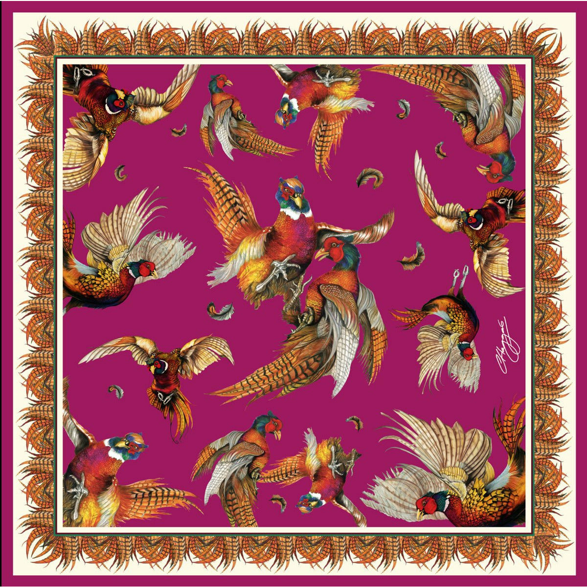 Pocket Square Magenta