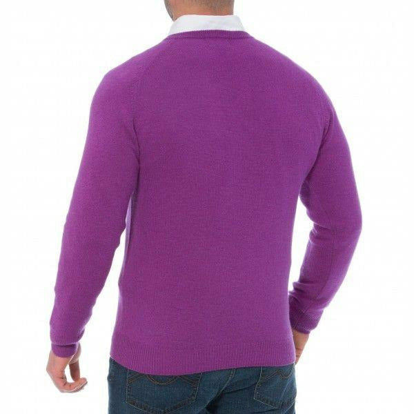 Lamullströja V-Neck Foxglove