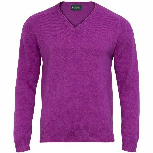 Lamullströja V-Neck Foxglove