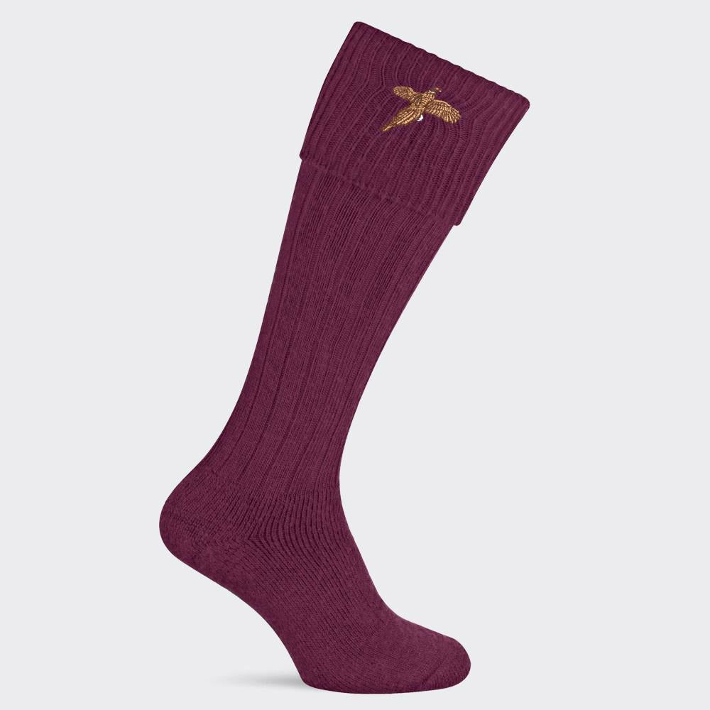 Stalker Burgundy Shooting Sock