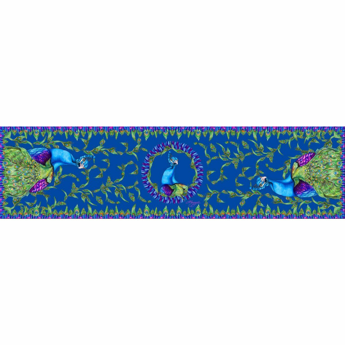 Classic Scarf Marvellous Peacock Blue