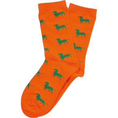 Orange Strumpa med Tax